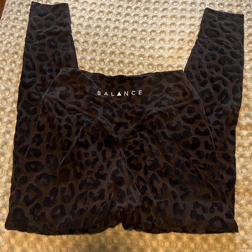 Balance Athletica Black Lux Panther High Rise Leggings